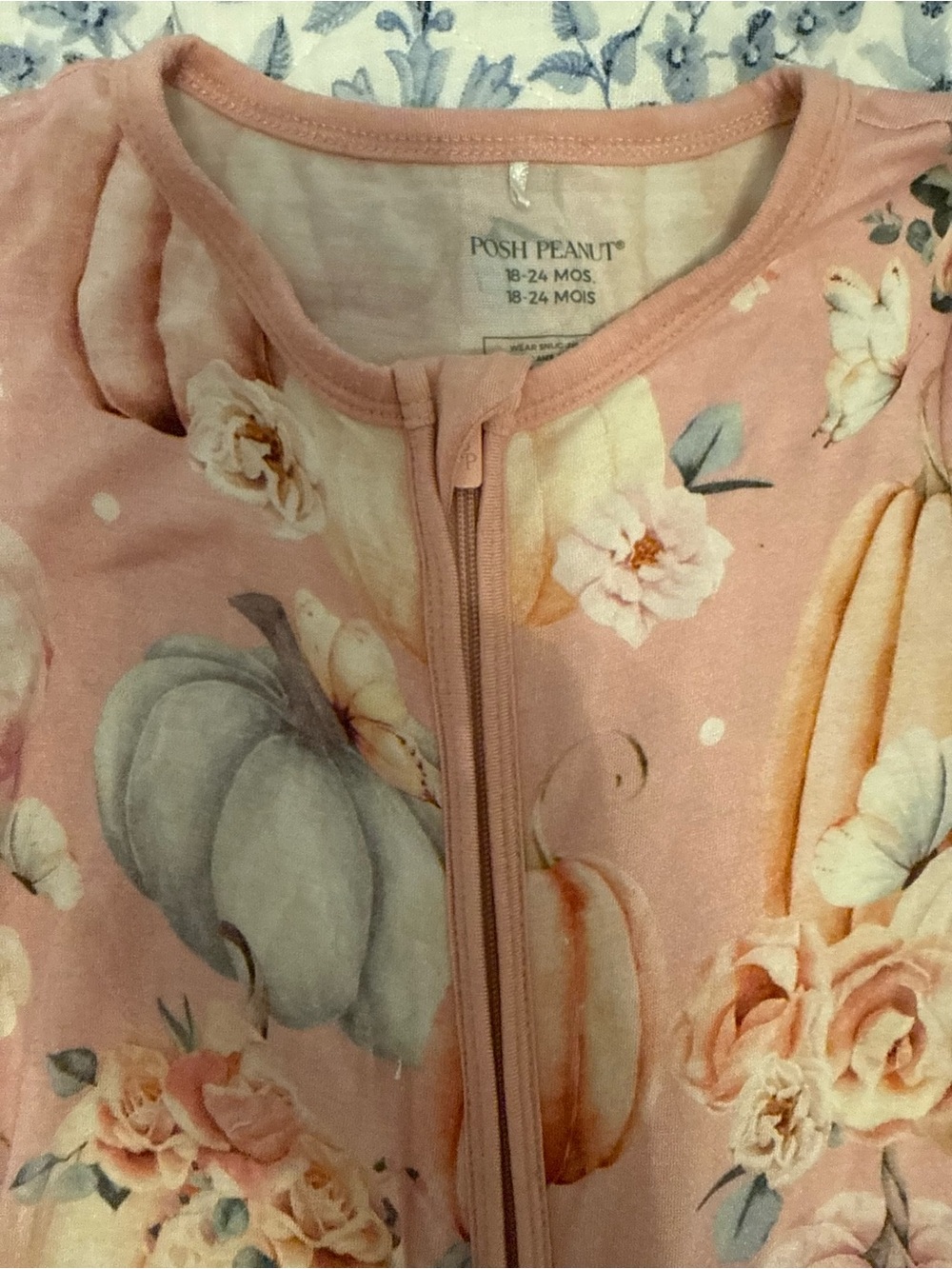 Posh Peanut Pink Pumpkin Convertible Sleeper Size 18-24M